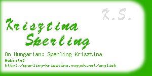 krisztina sperling business card